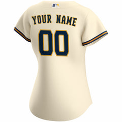 Milwaukee Brewers Women's Home Replica Custom Jersey Cream | Nike