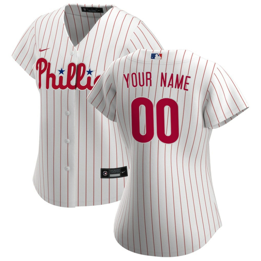 Philadelphia Phillies Women's Home Replica Custom Jersey White | Nike
