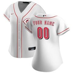 Cincinnati Reds Women's Home Replica Custom Jersey White | Nike