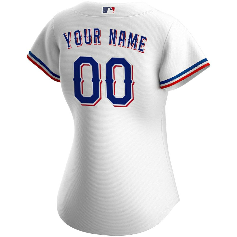 Texas Rangers Women's Home Replica Custom Jersey White | Nike