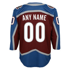 Colorado Avalanche Youth Home Premier Custom Jersey Burgundy