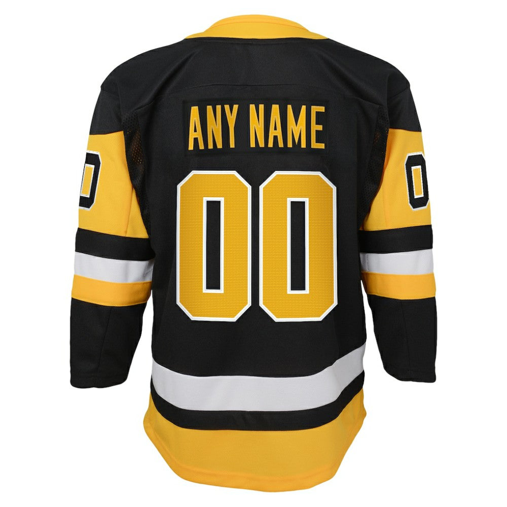 Pittsburgh Penguins Youth Home Premier Custom Jersey Black
