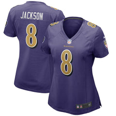 Lamar Jackson Baltimore Ravens Women's Alternate Game Player Jersey - Purple
