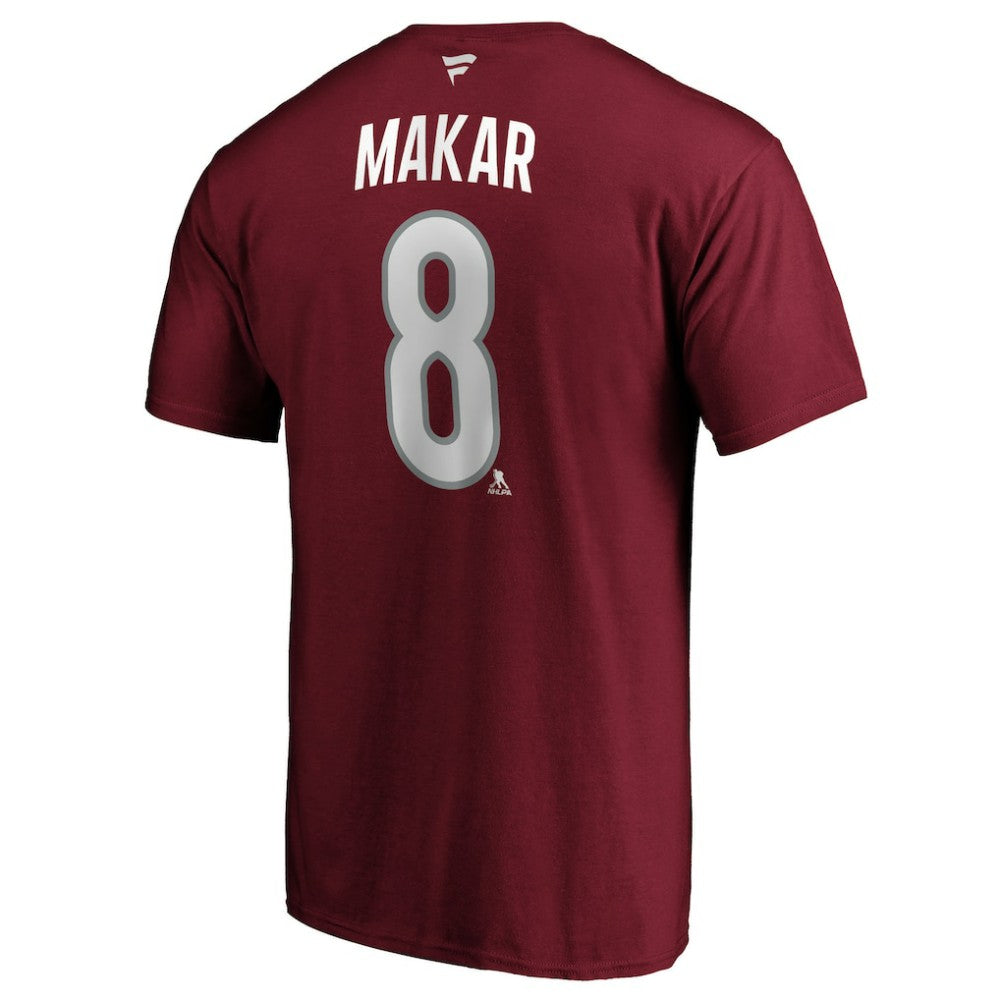 Cale Makar Colorado Avalanche Fanatics Authentic Stack Player Name & Number T-Shirt Burgundy
