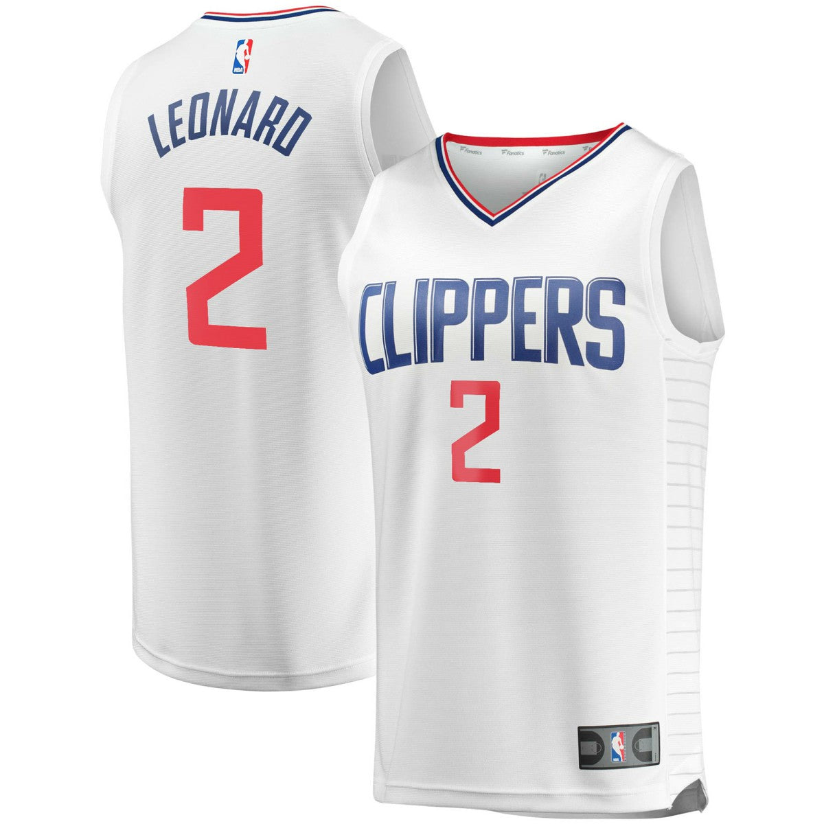 Kawhi Leonard LA Clippers Youth 2020/21 Fast Break Player Jersey - White - Association Edition