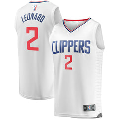 Kawhi Leonard LA Clippers Youth 2020/21 Fast Break Player Jersey - White - Association Edition