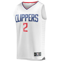 Kawhi Leonard LA Clippers Youth 2020/21 Fast Break Player Jersey - White - Association Edition