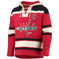 Alexander Ovechkin Washington Capitals '47 Player Name & Number Lacer Pullover Hoodie Red