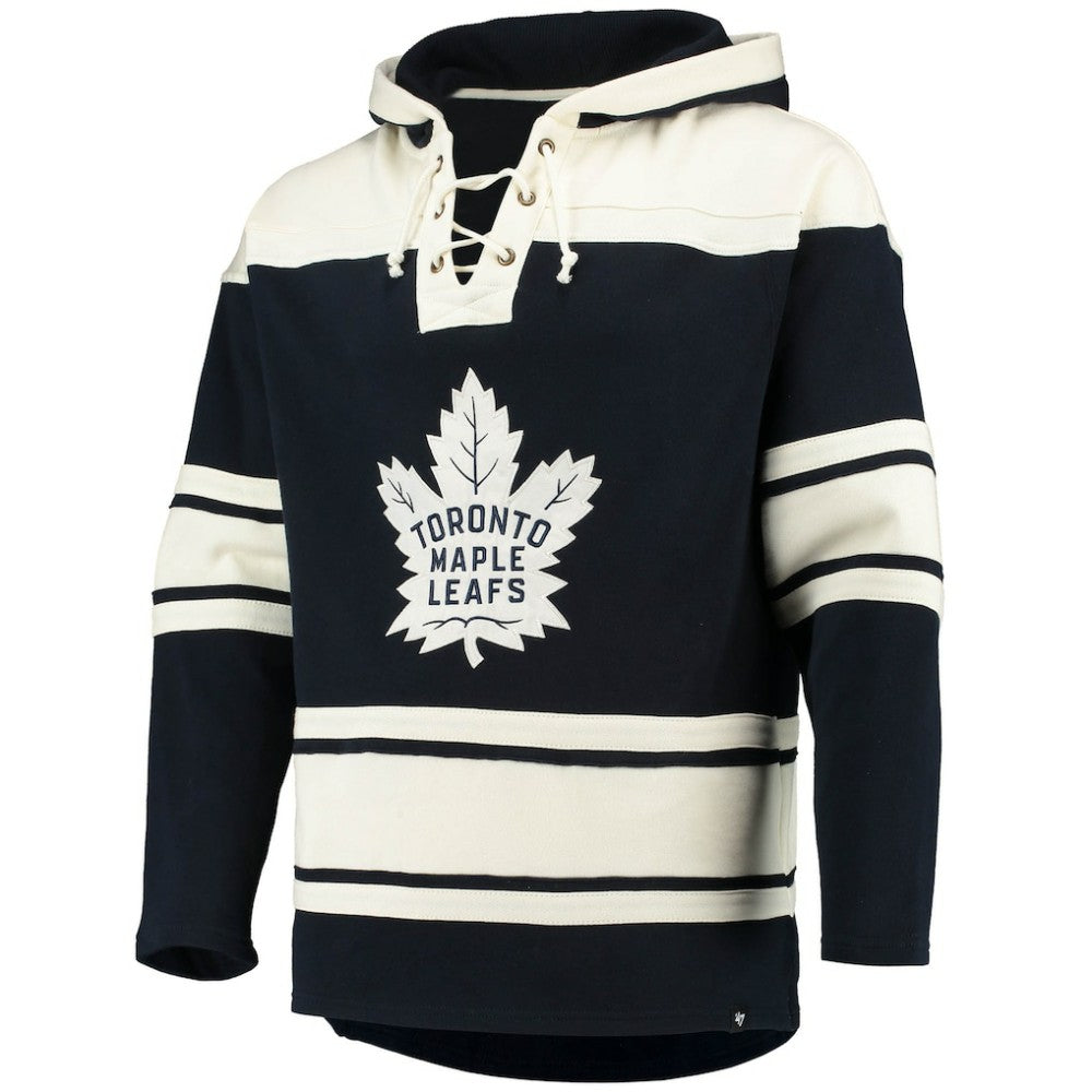 Auston Matthews Toronto Maple Leafs '47 Player Name & Number Lacer Pullover Hoodie Blue