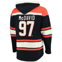 Connor McDavid Edmonton Oilers '47 Player Name & Number Lacer Pullover Hoodie Navy