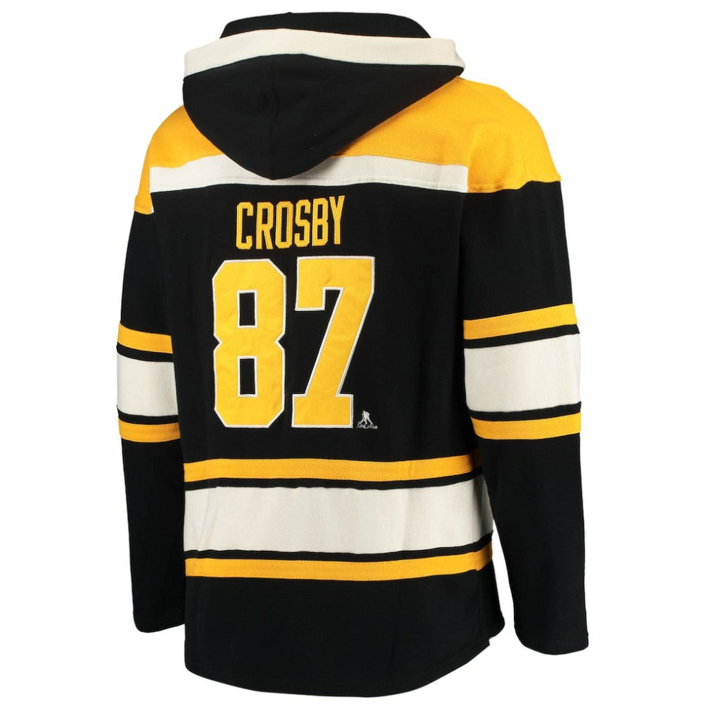 Sidney Crosby Pittsburgh Penguins '47 Player Name & Number Lacer Pullover Hoodie Black