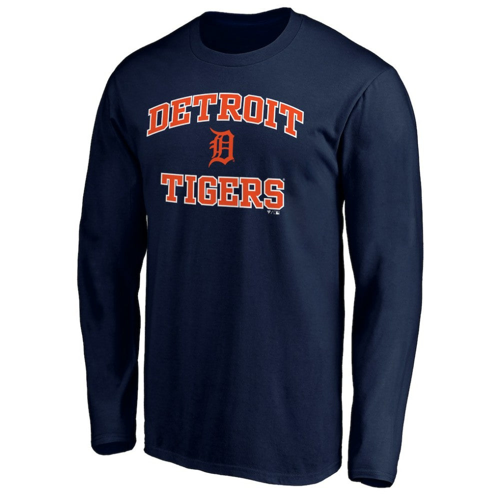 Men's Navy Detroit Tigers Team Heart & Soul Long Sleeve T-Shirt