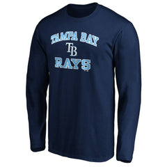 Men's Navy Tampa Bay Rays Team Heart & Soul Long Sleeve T-Shirt