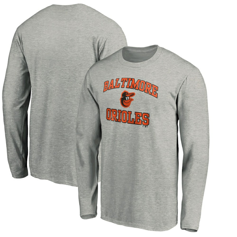 Baltimore Orioles Team Heart & Soul Long Sleeve T-Shirt Heathered Gray