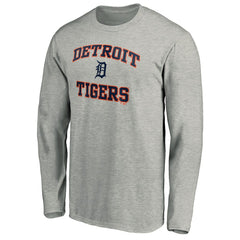 Detroit Tigers Team Heart & Soul Long Sleeve T-Shirt Heathered Gray