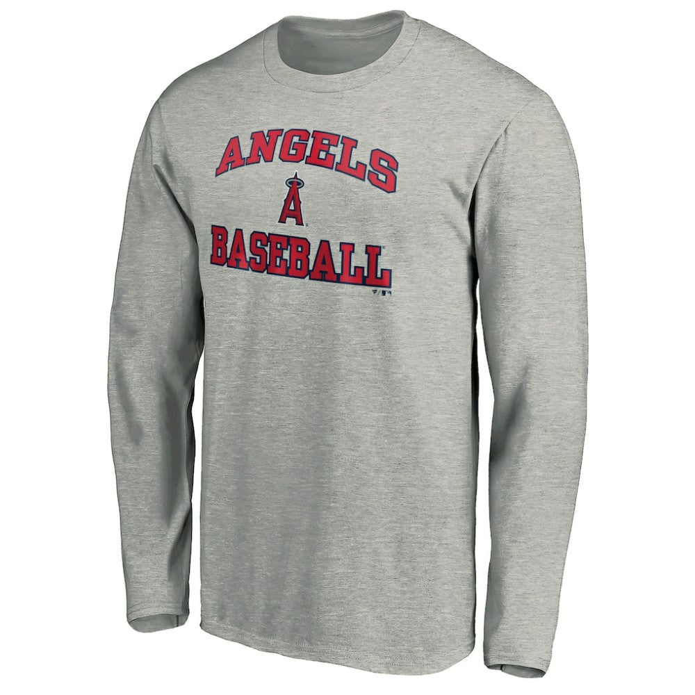 Los Angeles Angels Team Heart & Soul Long Sleeve T-Shirt Heathered Gray