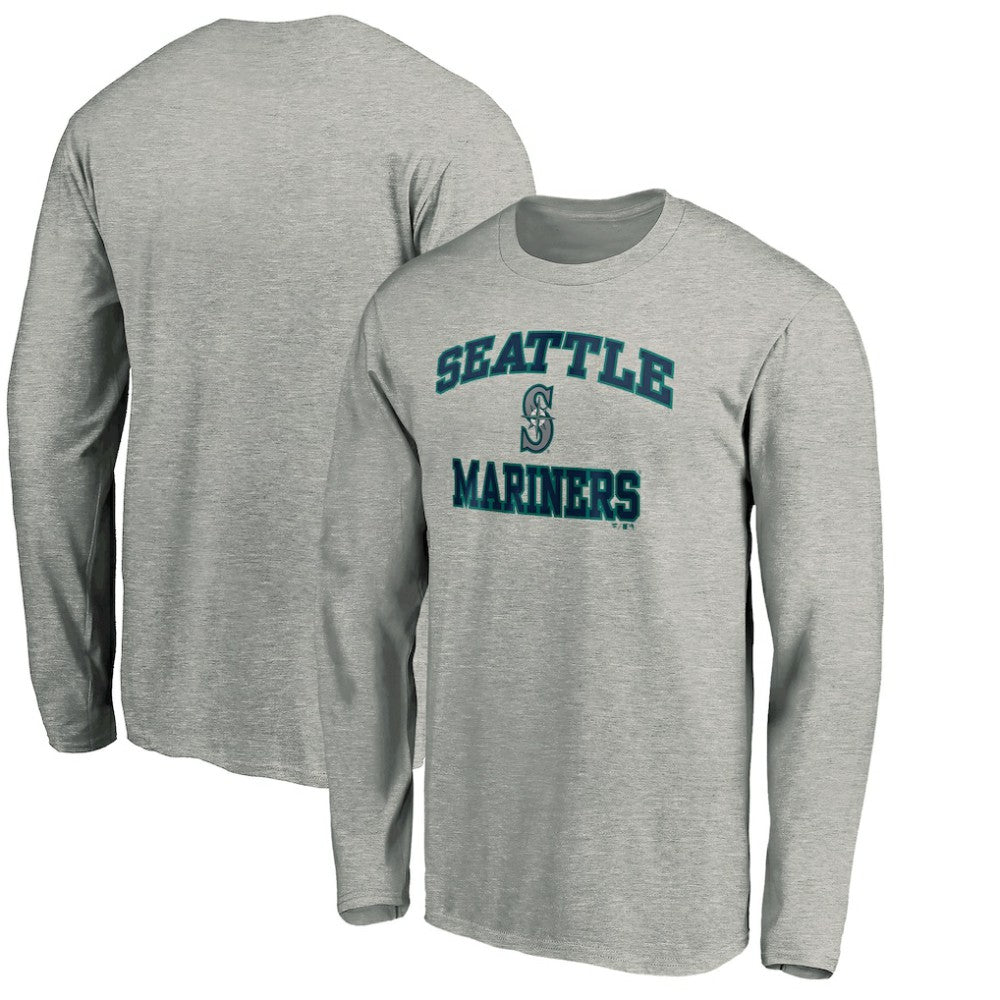 Seattle Mariners Team Heart & Soul Long Sleeve T-Shirt Heathered Gray