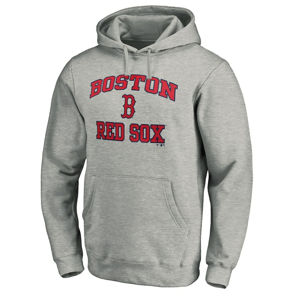 Boston Red Sox MTO Label Heart & Soul Pullover Hoodie Heather Gray