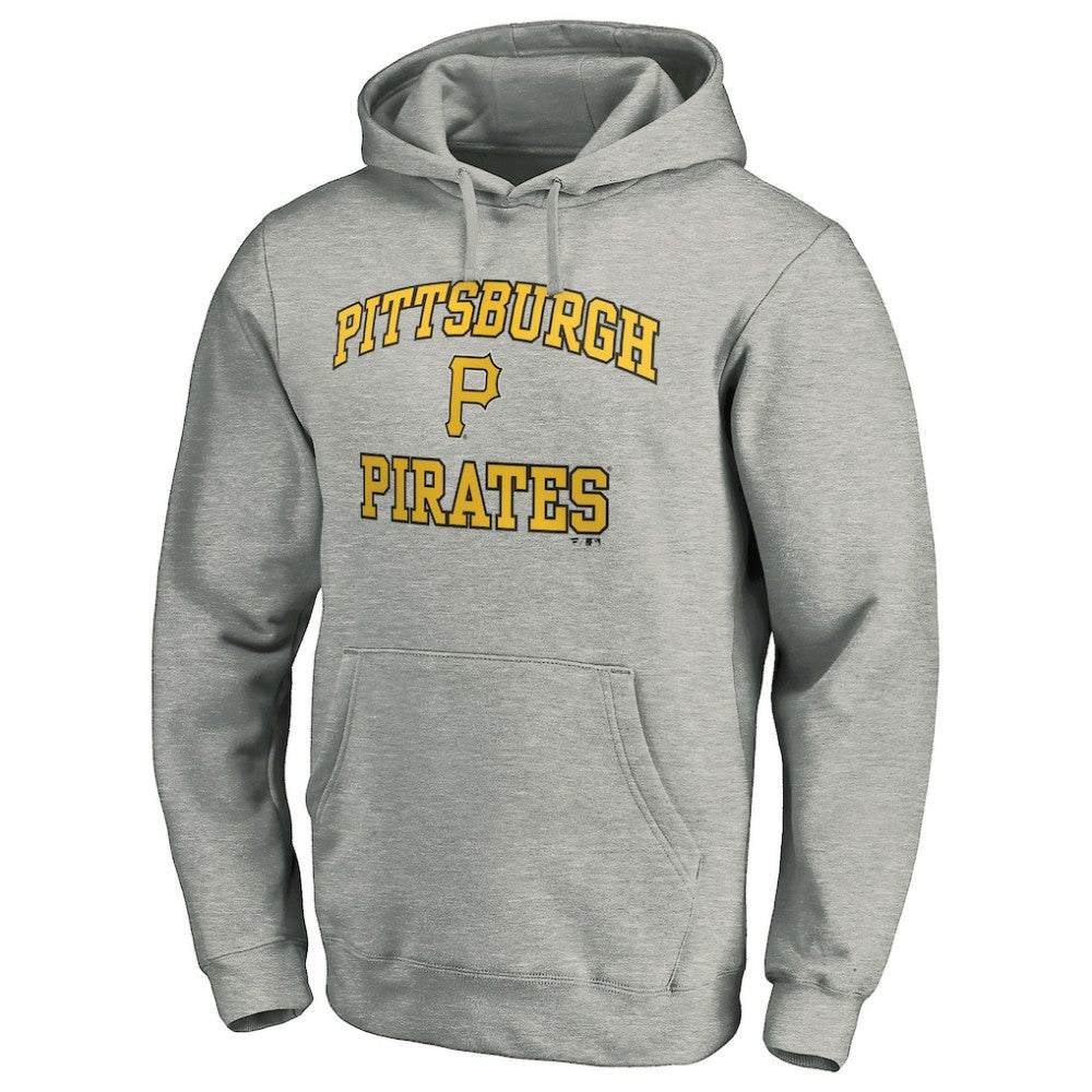 Pittsburgh Pirates MTO Label Heart & Soul Pullover Hoodie Heather Gray