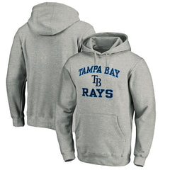 Tampa Bay Rays MTO Label Heart & Soul Pullover Hoodie Heather Gray
