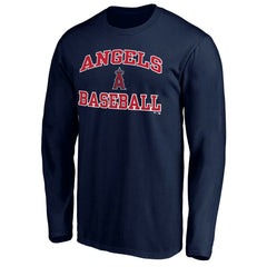 Men's Navy Los Angeles Angels Team Heart & Soul Long Sleeve T-Shirt