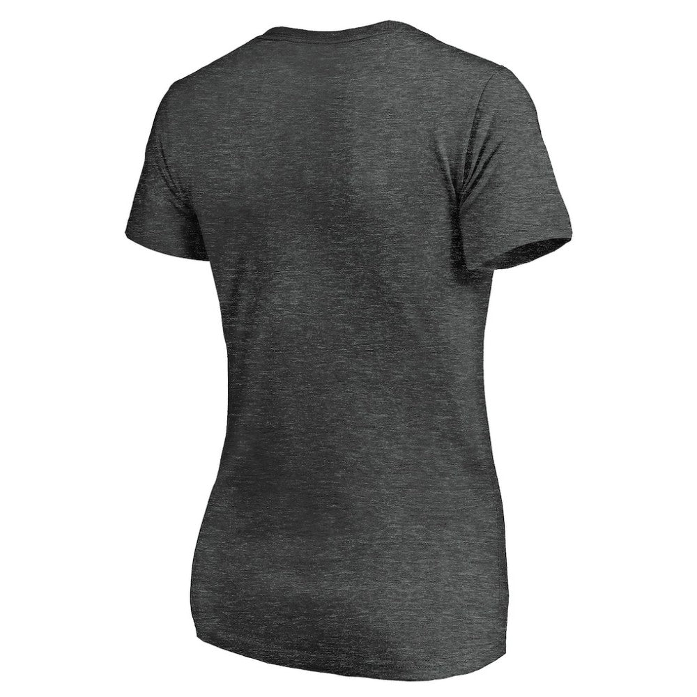 Chicago White Sox Women's Team Logo Lockup V-Neck T-Shirt Heathered Charcoal