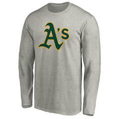 Athletics Official Team Logo Long Sleeve T-Shirt Heather Gray