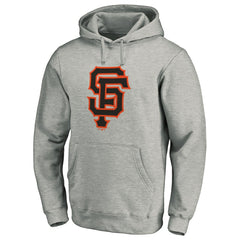 San Francisco Giants Official Logo Fitted Pullover Hoodie Heather Gray