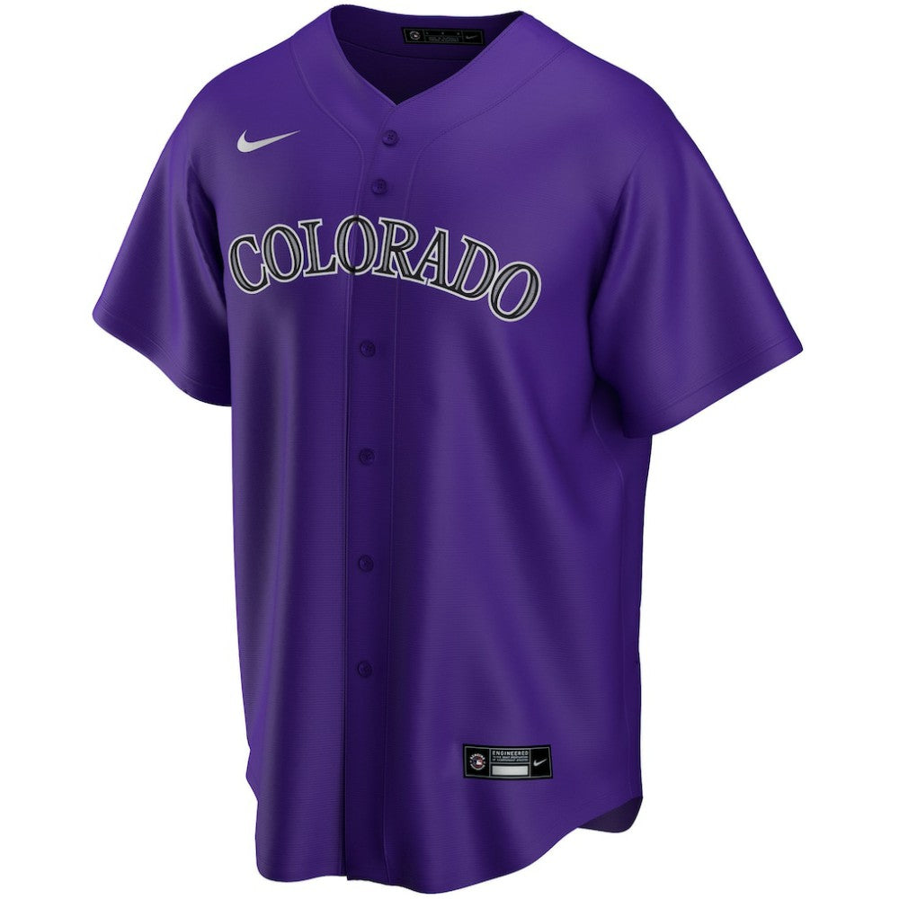 Colorado Rockies Alternate Replica Custom Jersey Purple | Nike