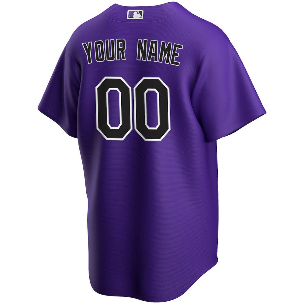 Colorado Rockies Alternate Replica Custom Jersey Purple | Nike