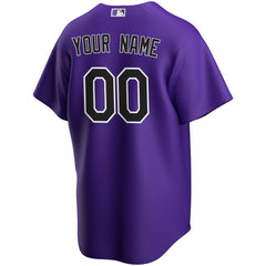 Colorado Rockies Alternate Replica Custom Jersey Purple | Nike