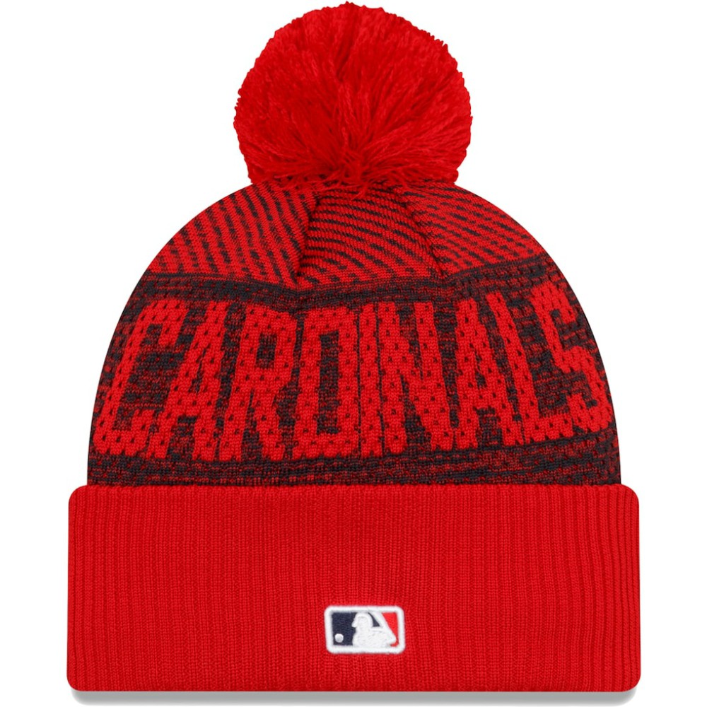 St. Louis Cardinals Authentic Collection Sport Cuffed Knit Hat with Pom Red | New Era