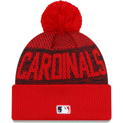 St. Louis Cardinals Authentic Collection Sport Cuffed Knit Hat with Pom Red | New Era