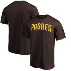 San Diego Padres Official Wordmark T-Shirt Brown