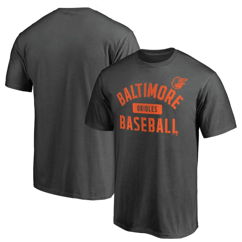 Baltimore Orioles Iconic Primary Pill T-Shirt Charcoal