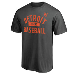 Detroit Tigers Iconic Primary Pill T-Shirt Charcoal