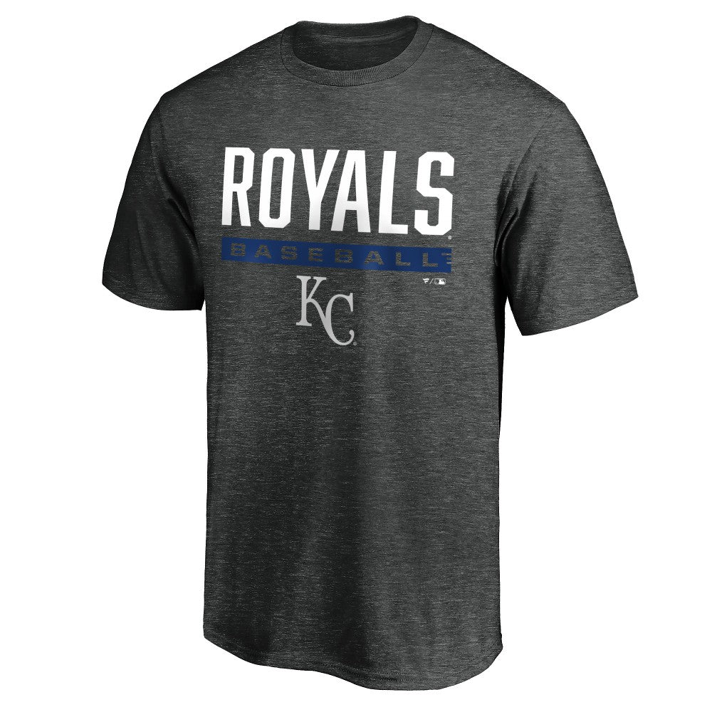 Kansas City Royals Win Stripe Logo T-Shirt Charcoal