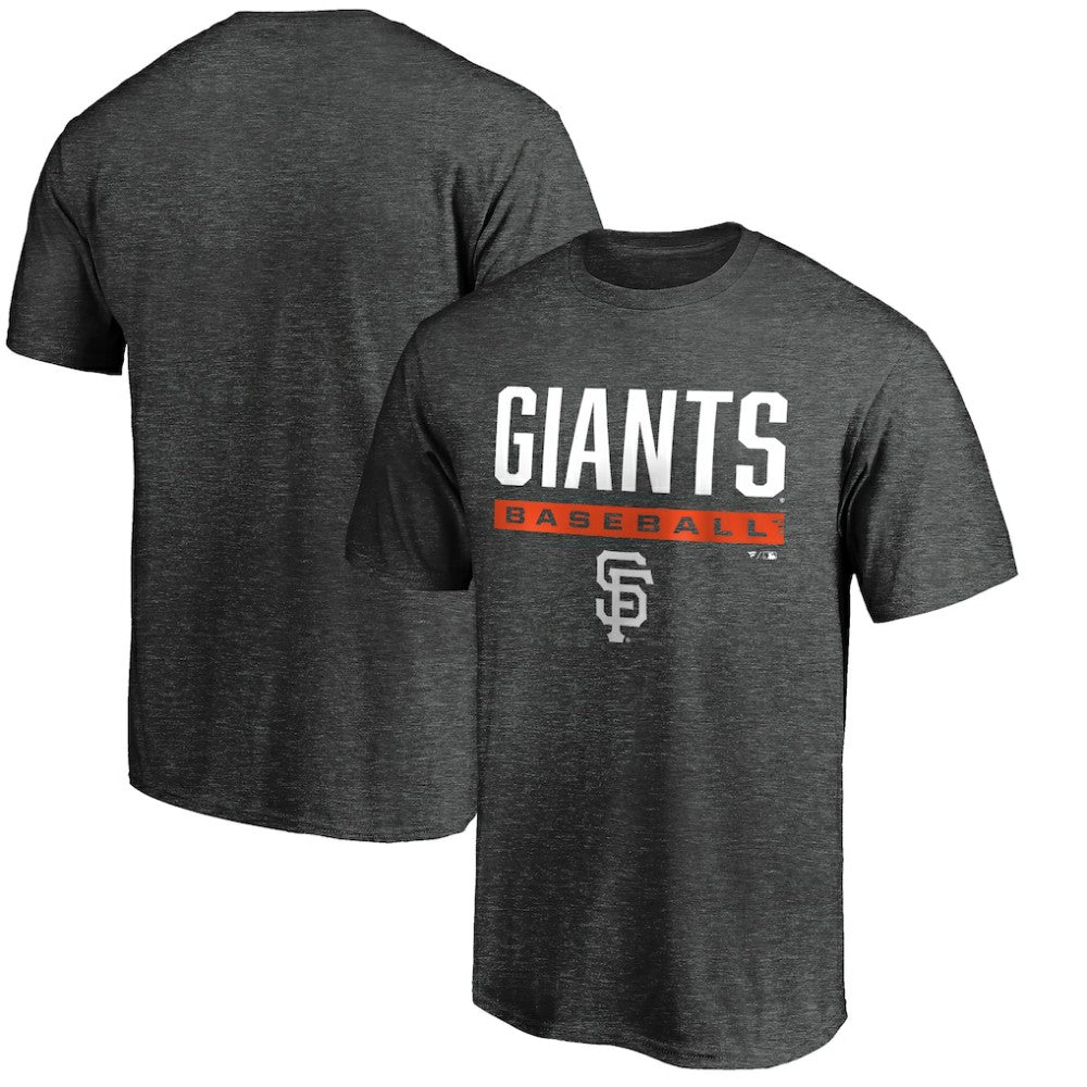 San Francisco Giants Win Stripe Logo T-Shirt II Charcoal