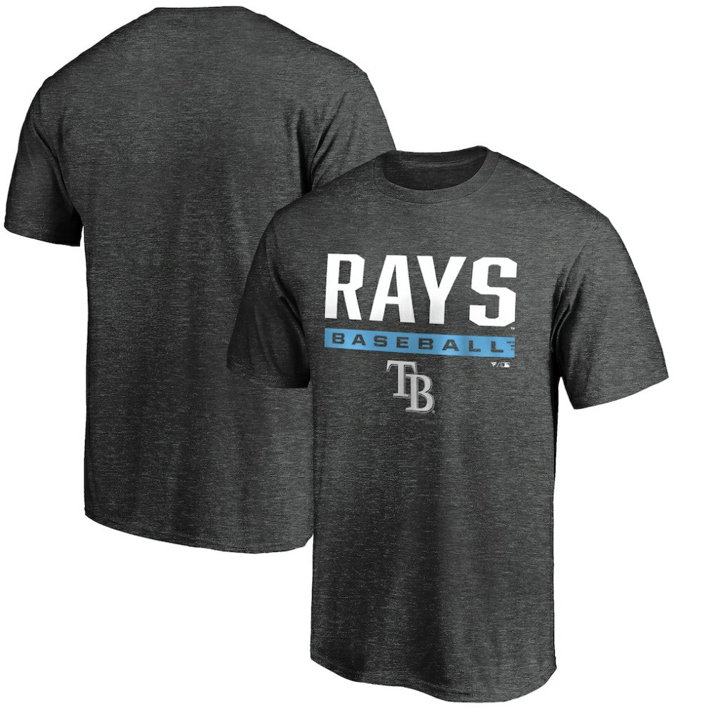 Tampa Bay Rays Win Stripe Logo T-Shirt II Charcoal