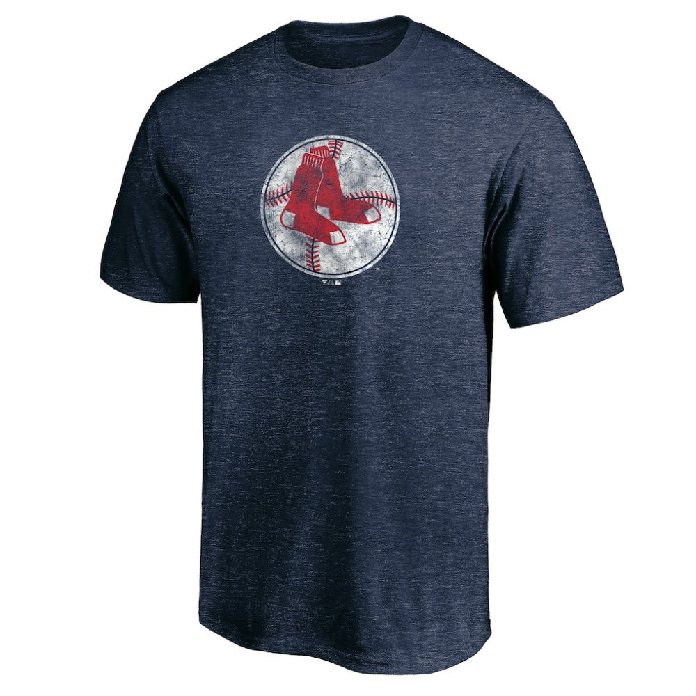 Boston Red Sox Cooperstown Collection True Classics Throwback Logo Tri-Blend T-Shirt Navy