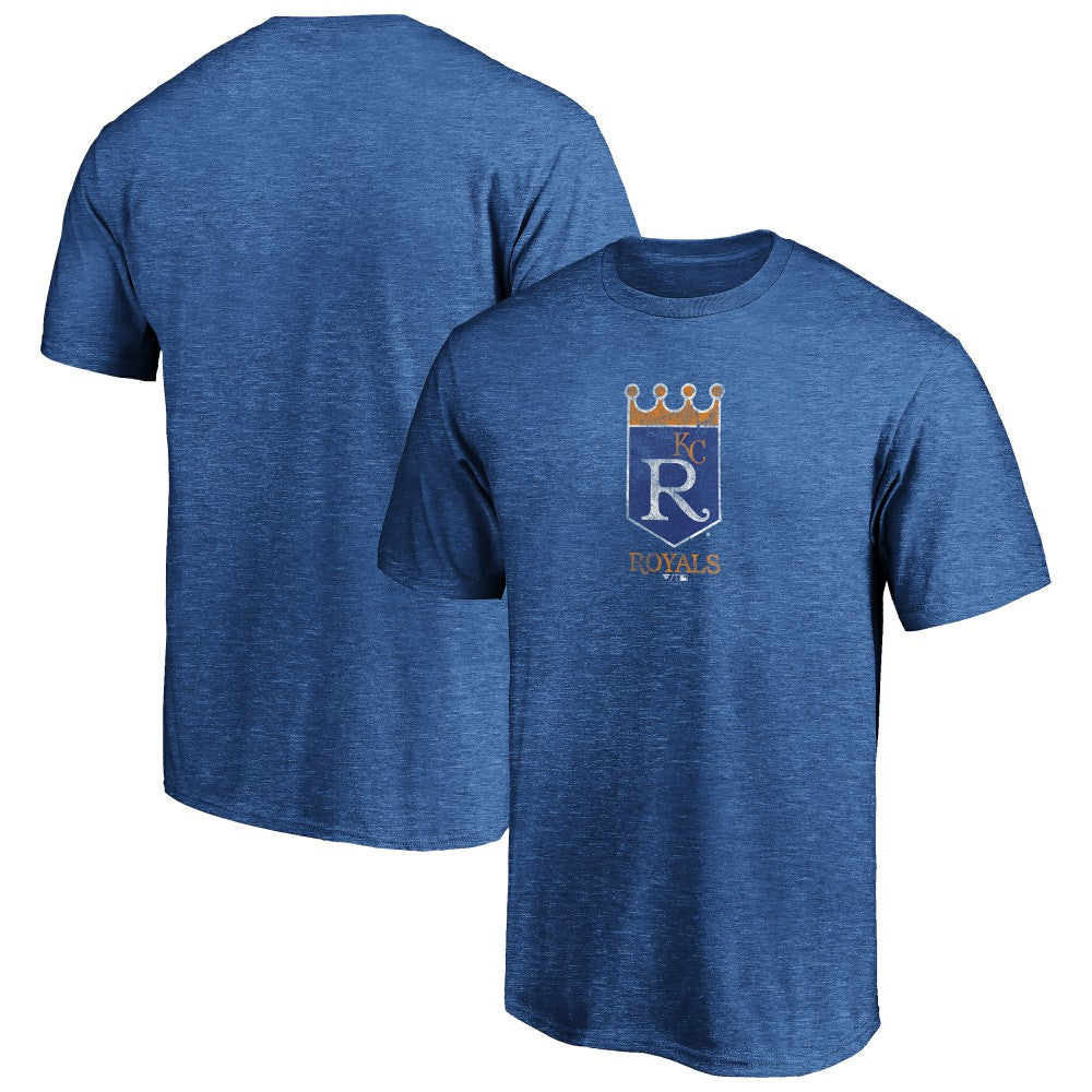 Kansas City Royals Cooperstown Collection True Classics Throwback Logo Tri-Blend T-Shirt Royal
