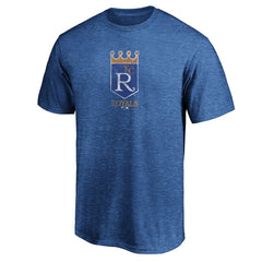 Kansas City Royals Cooperstown Collection True Classics Throwback Logo Tri-Blend T-Shirt Royal