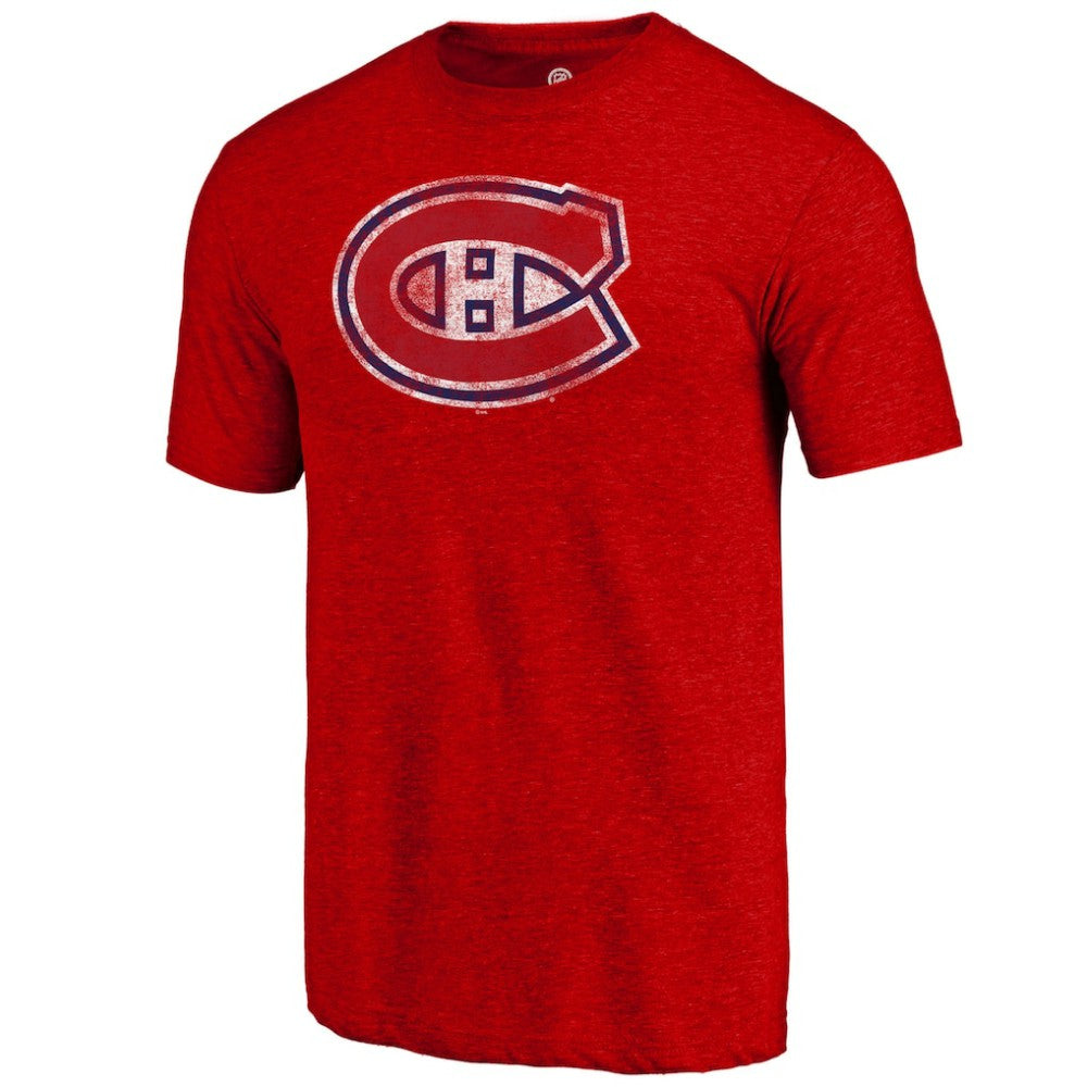 Montreal Canadiens Distressed Tri-Blend T-Shirt Red