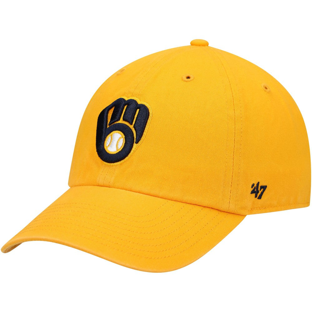 Milwaukee Brewers Clean Up Adjustable Hat Gold | 47 brand