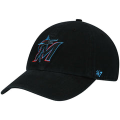 Miami Marlins Clean Up Adjustable Hat Black | 47 brand
