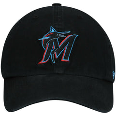 Miami Marlins Clean Up Adjustable Hat Black | 47 brand