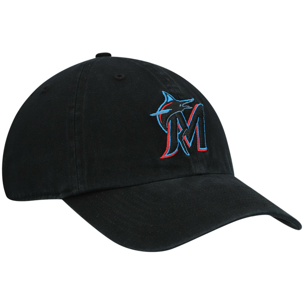 Miami Marlins Clean Up Adjustable Hat Black | 47 brand