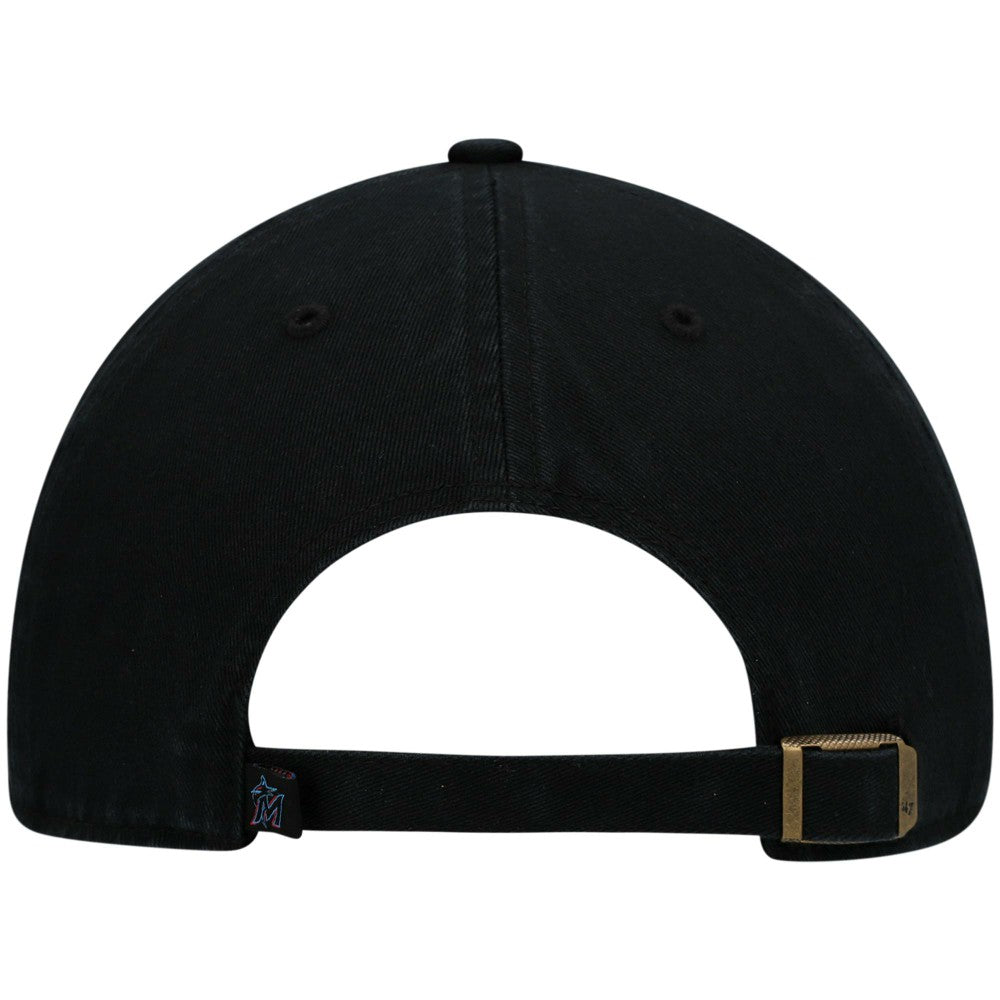 Miami Marlins Clean Up Adjustable Hat Black | 47 brand