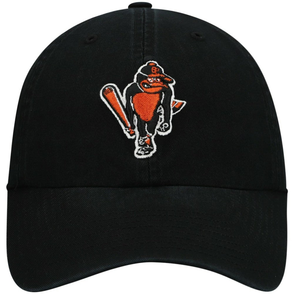 Baltimore Orioles Logo Cooperstown Collection Clean Up Adjustable Hat Black | 47 brand