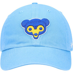 Chicago Cubs Logo Cooperstown Collection Clean Up Adjustable Hat Light Blue | 47 brand